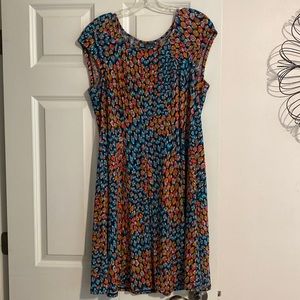 Multi-color patterned dress by Gabby Skye. Size 12.